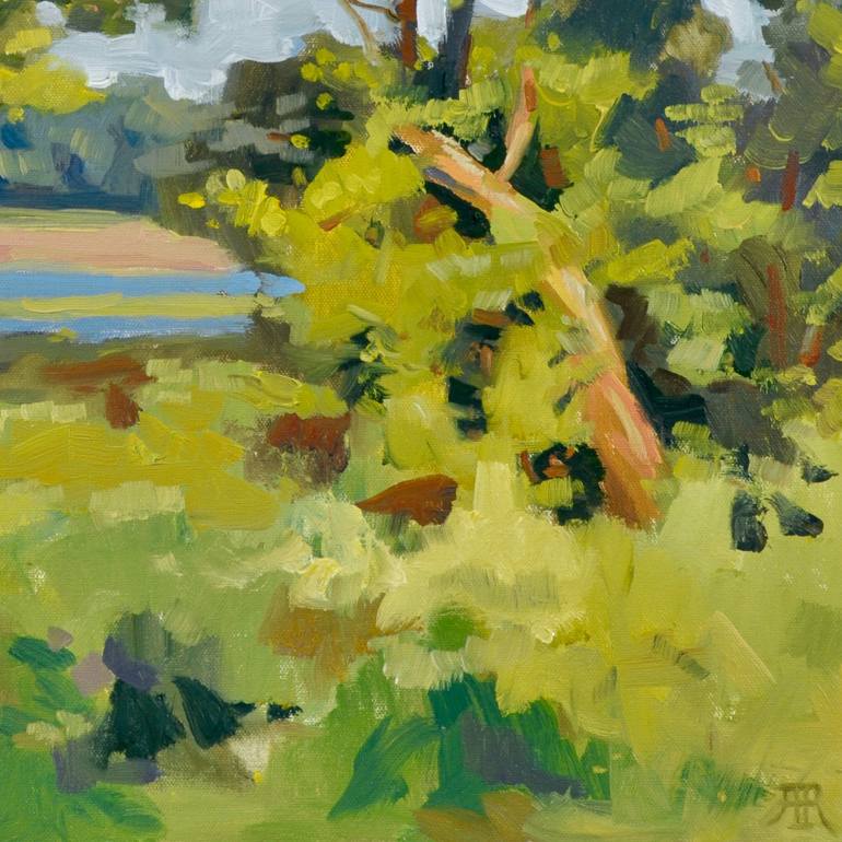 Original Expressionism Landscape Painting by Andrei Rabodzeenko