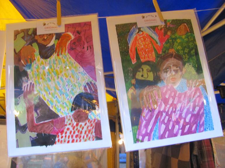 Original Documentary People Drawing by Dorothy Megaw
