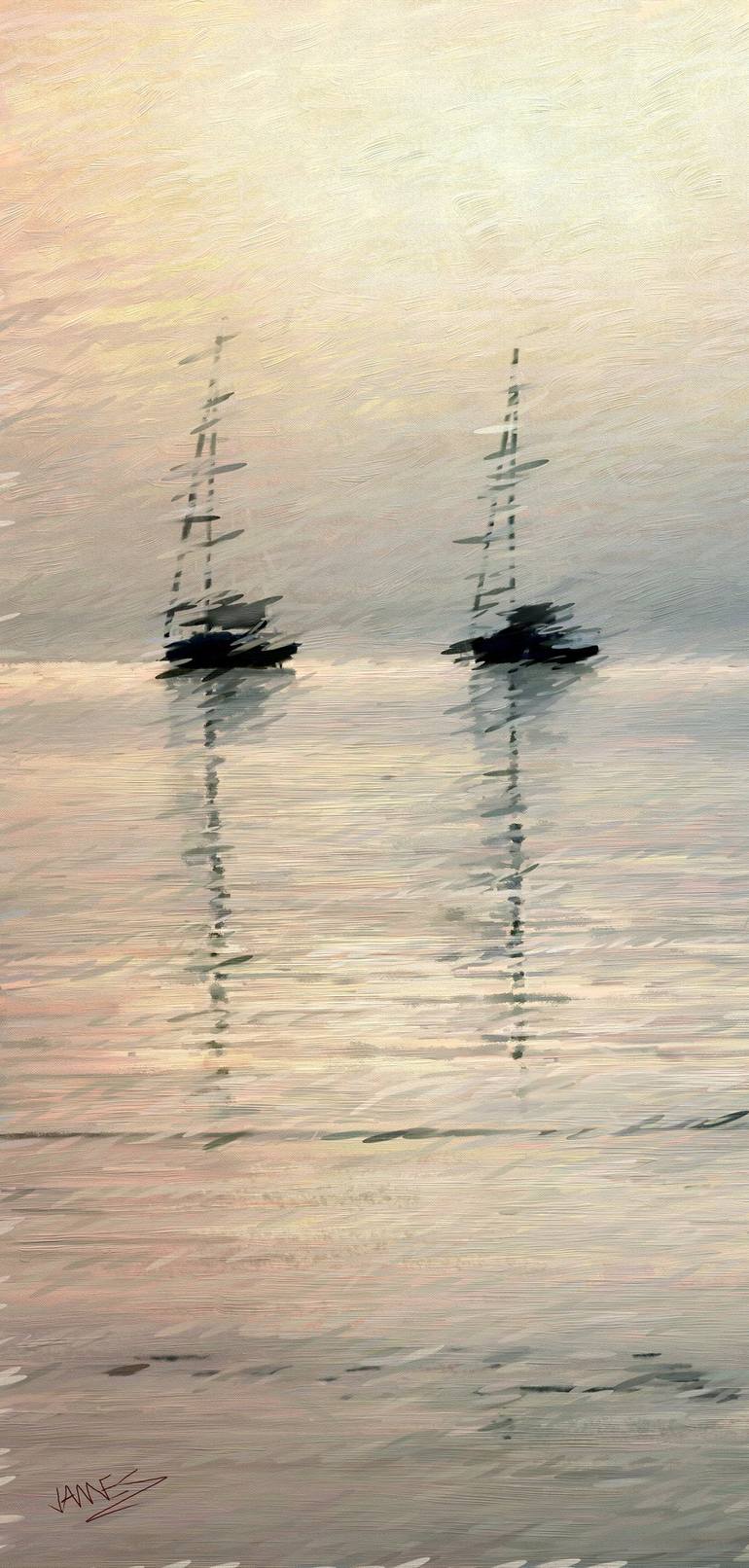 Original Impressionism Boat Digital by James Shepherd