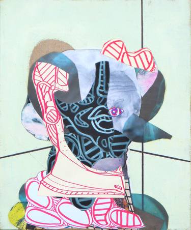Print of Dada Portrait Mixed Media by Pascal Marlin