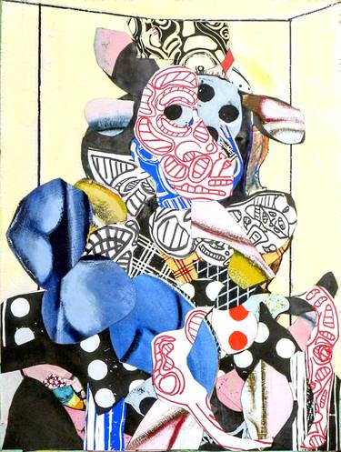 Original Dada Portrait Paintings by Pascal Marlin