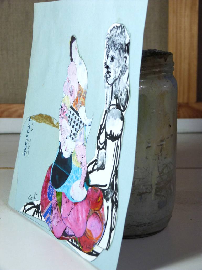 Original Contemporary Women Mixed Media by Pascal Marlin
