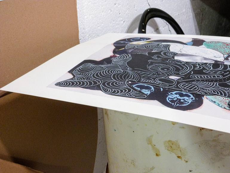 Original Black & White Women Drawing by Pascal Marlin