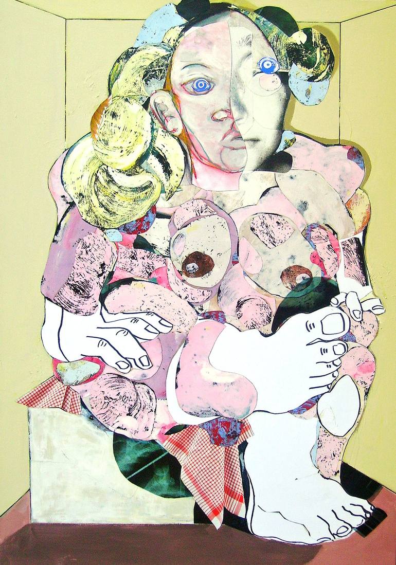 Print of Expressionism Nude Collage by Pascal Marlin