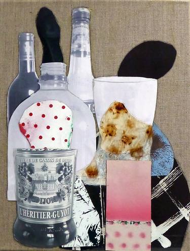 Original Dada Food & Drink Collage by Pascal Marlin