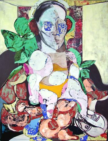 Original Expressionism Children Collage by Pascal Marlin