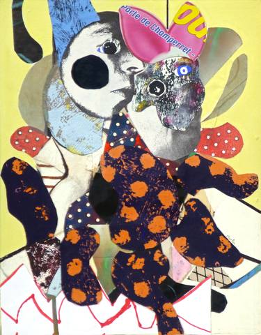 Original Figurative Animal Collage by Pascal Marlin