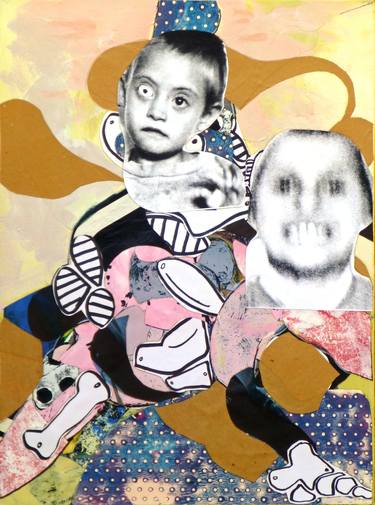 Original Dada Children Collage by Pascal Marlin