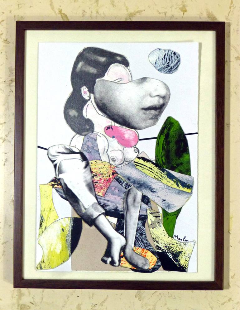 Original Dada Women Collage by Pascal Marlin