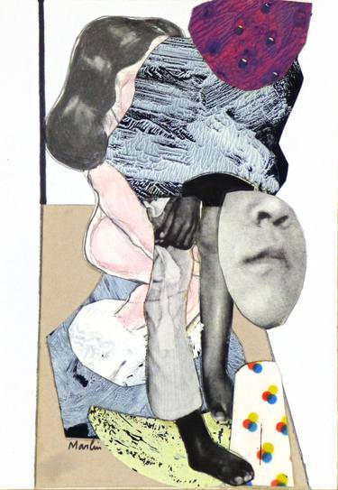 Original Dada Nude Collage by Pascal Marlin