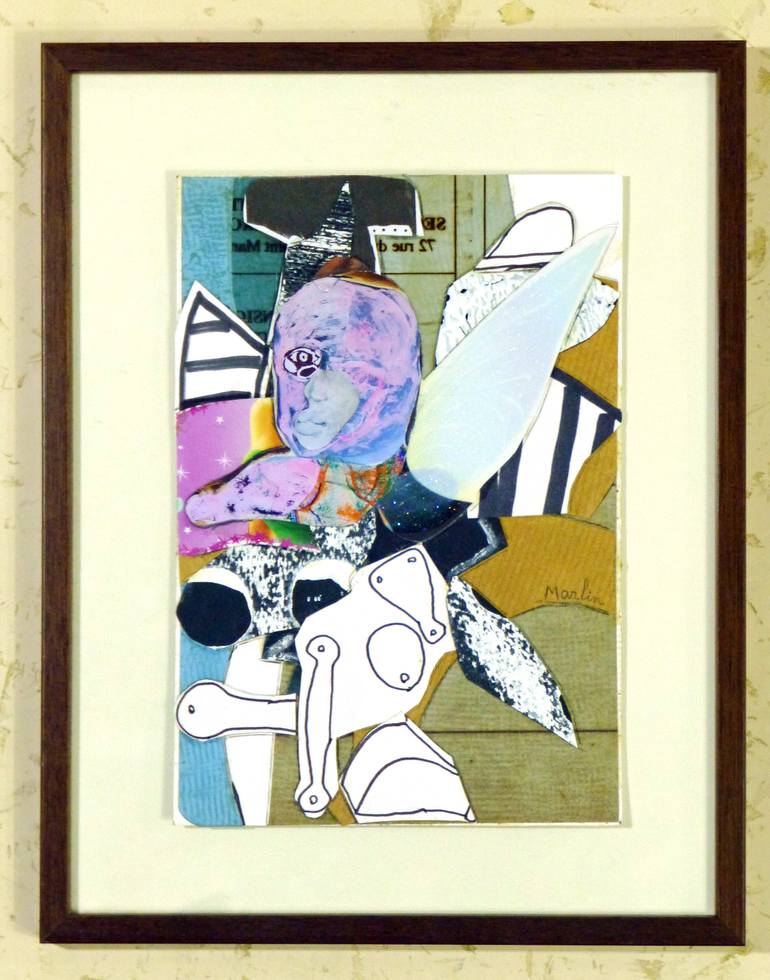 Original Dada Animal Collage by Pascal Marlin