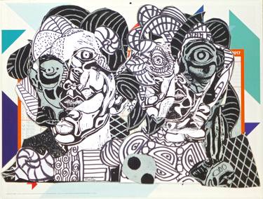 Original Dada Women Collage by Pascal Marlin