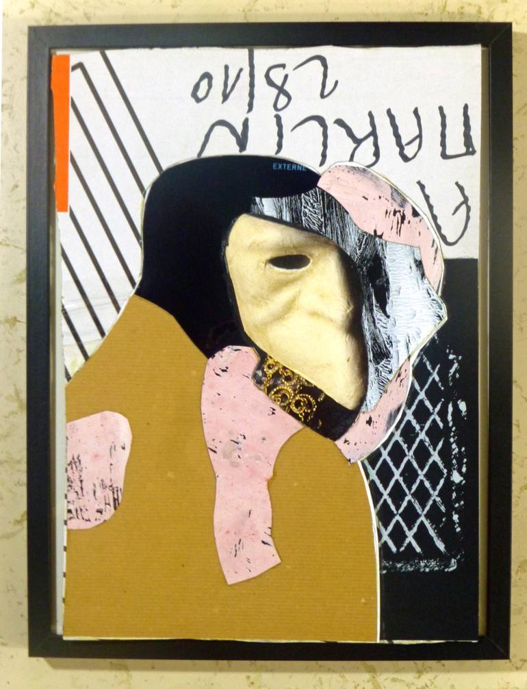 Original Dada Portrait Collage by Pascal Marlin