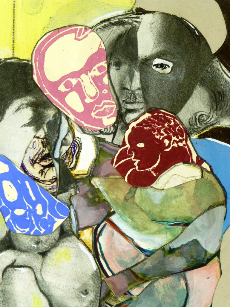 Original Figurative Family Collage by Pascal Marlin