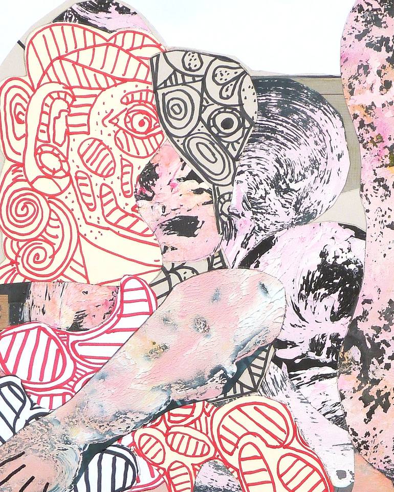 Original Contemporary People Collage by Pascal Marlin