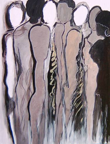 Original Abstract Expressionism Women Paintings by Moin Shah