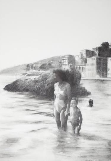 Print of Figurative Beach Paintings by Miquel Wert