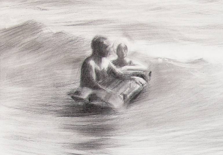 Original Documentary Beach Painting by Miquel Wert