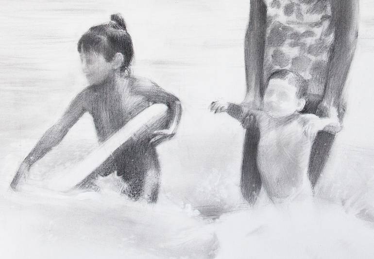Original Documentary Beach Painting by Miquel Wert