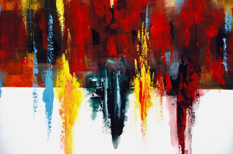 Original Abstract Expressionism Abstract Painting by Niki Katiki