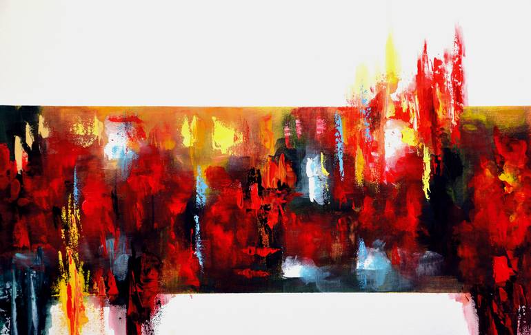 Original Abstract Expressionism Abstract Painting by Niki Katiki