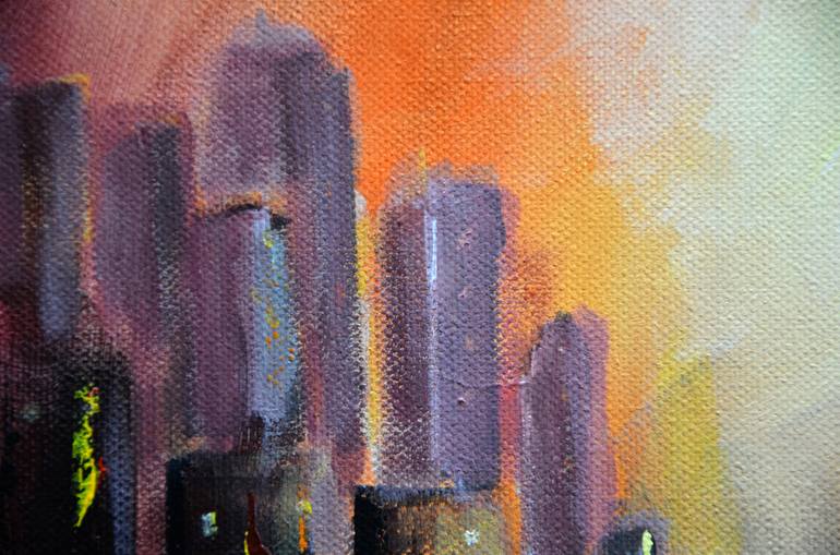 Original abstract new York Abstract Painting by Niki Katiki