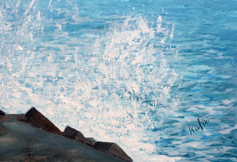 Original Realism Seascape Painting by Niki Katiki