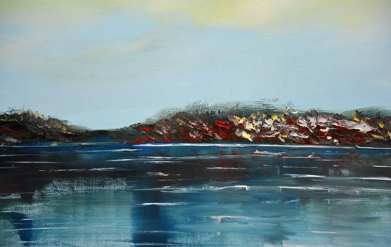 Original Abstract Seascape Painting by Niki Katiki