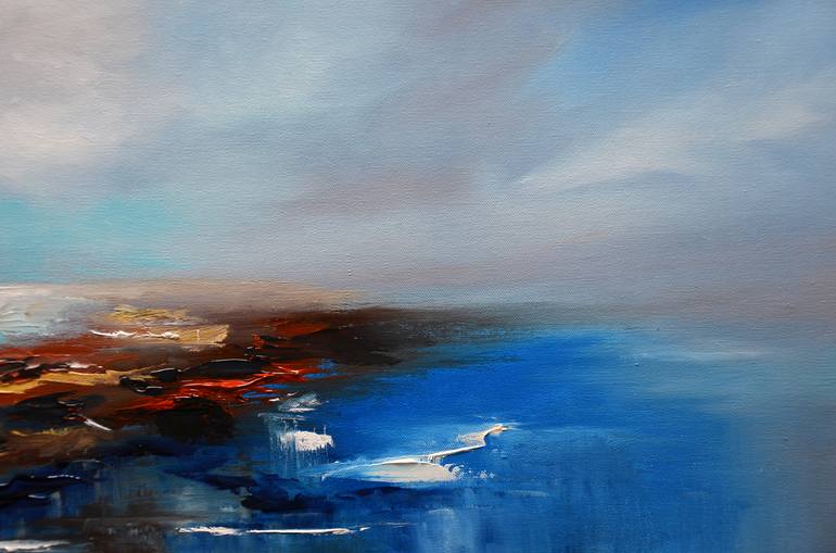 Original Abstract Seascape Painting by Niki Katiki