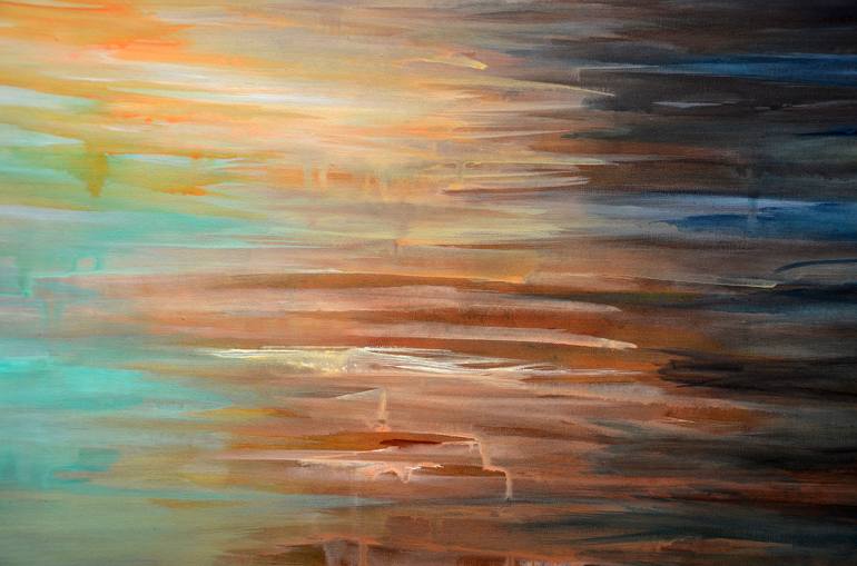 Original Abstract Seascape Painting by Niki Katiki