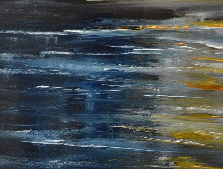 Original Abstract Seascape Painting by Niki Katiki