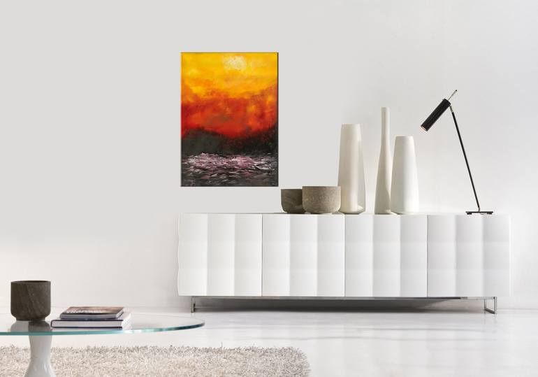 Original Abstract Seascape Painting by Niki Katiki