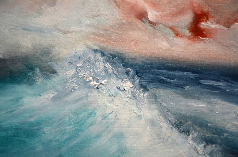 Original Abstract Seascape Painting by Niki Katiki