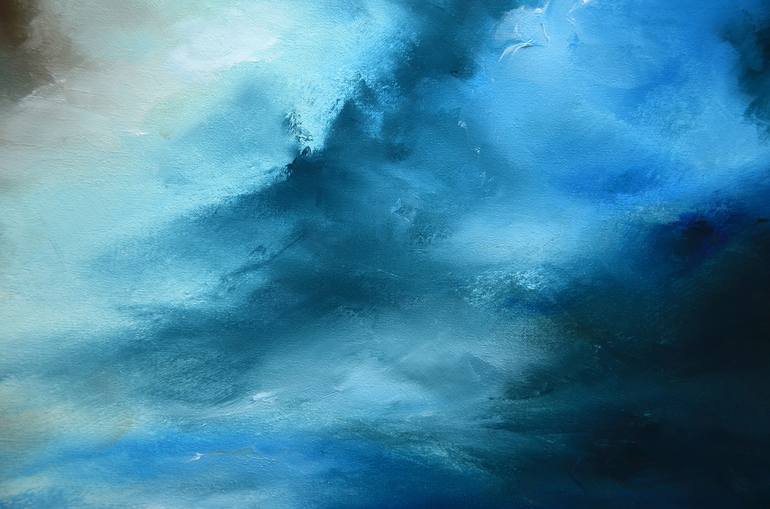 Original Abstract Seascape Painting by Niki Katiki