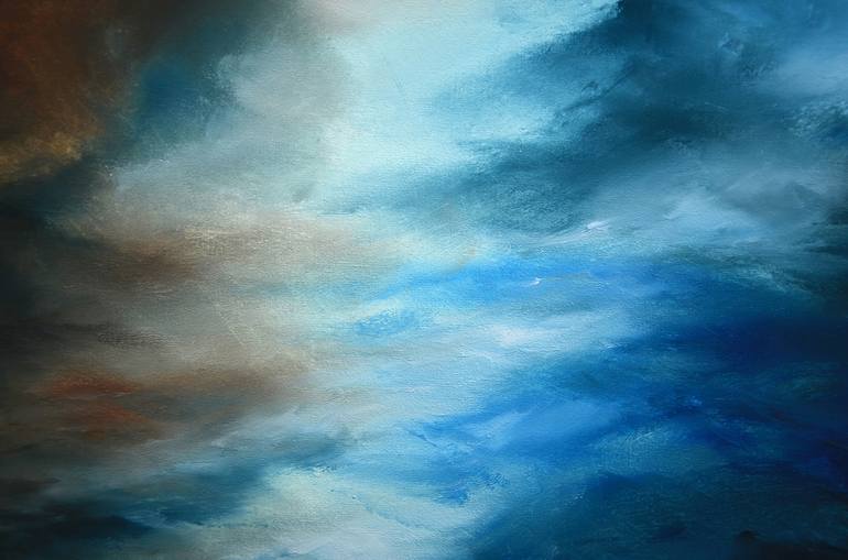 Original Abstract Seascape Painting by Niki Katiki