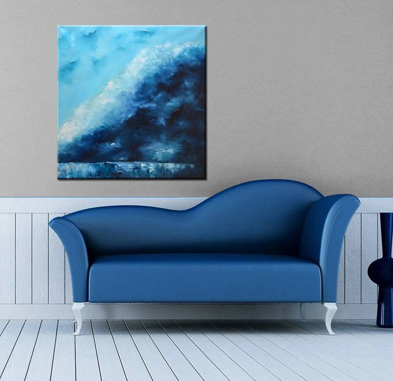 Original Abstract Seascape Painting by Niki Katiki