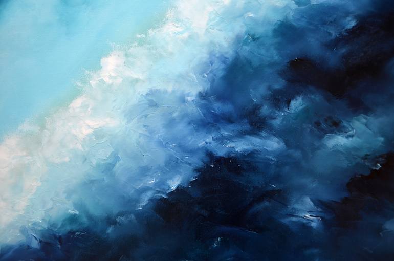Original Abstract Seascape Painting by Niki Katiki