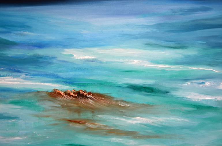 Original Abstract Seascape Painting by Niki Katiki