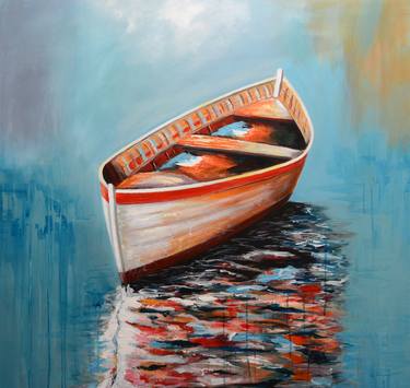 Print of Boat Paintings by Niki Katiki