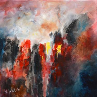 Original Abstract Expressionism Abstract Paintings by Niki Katiki