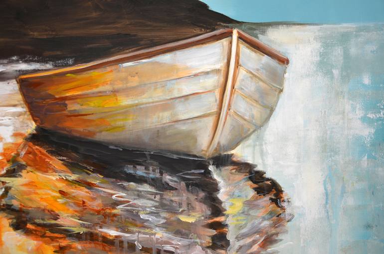 Original Expressionism Seascape Painting by Niki Katiki