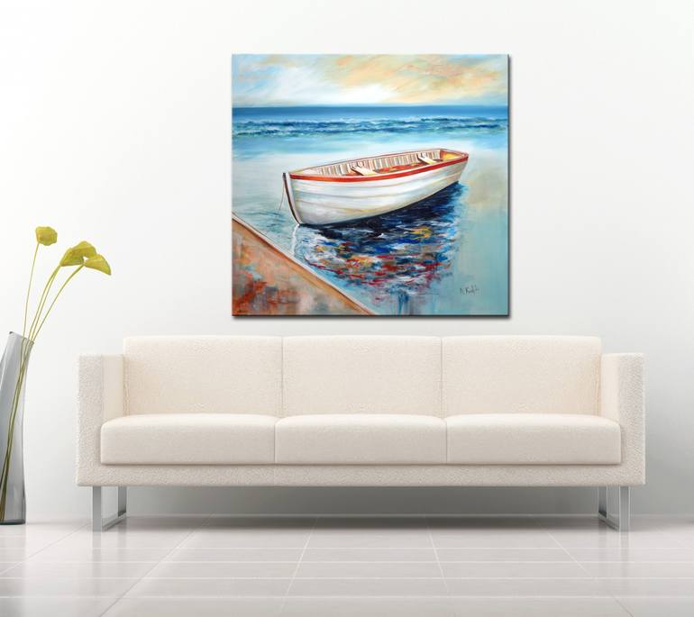 Original Boat Painting by Niki Katiki