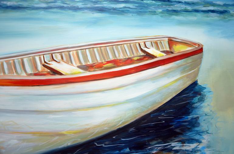 Original Boat Painting by Niki Katiki