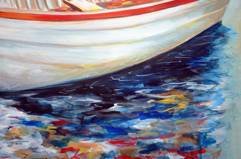 Original Boat Painting by Niki Katiki