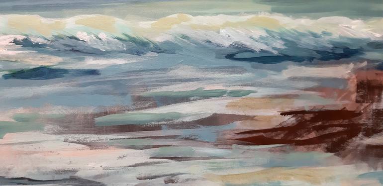 Original Abstract Expressionism Seascape Painting by Niki Katiki
