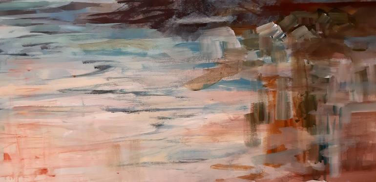 Original Abstract Expressionism Seascape Painting by Niki Katiki