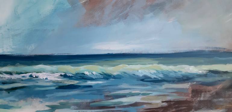 Original Abstract Expressionism Seascape Painting by Niki Katiki