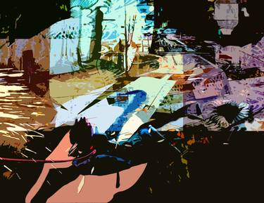 Original Conceptual Abstract Collage by Mena Ganey