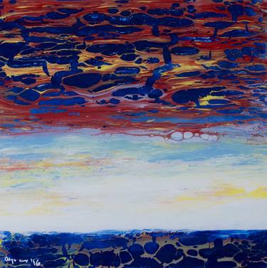 Original Abstract Seascape Paintings by Alejandro Gutierrez Perez