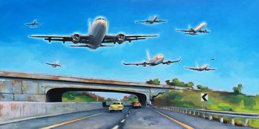 Original Conceptual Airplane Paintings by Randy Hryhorczuk